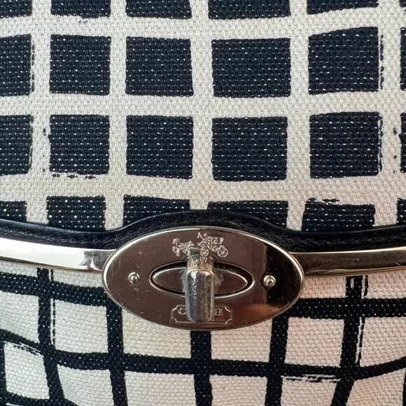 Coach Madison Graphics Black and White Plaid Canvas, 28084 - Picture 3 of 7